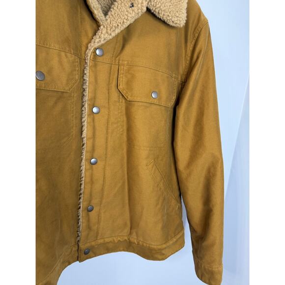 Uniqlo U Lemaire Men U Pile-lined Trucker Jacket Preppy Tan Cotton Moleskin Sz L - Picture 9 of 14